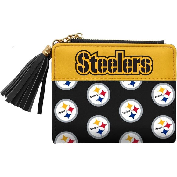 NFL Pittsburgh Steelers Printed Logo Mini Organizer Wallet - Picture 1 of 4